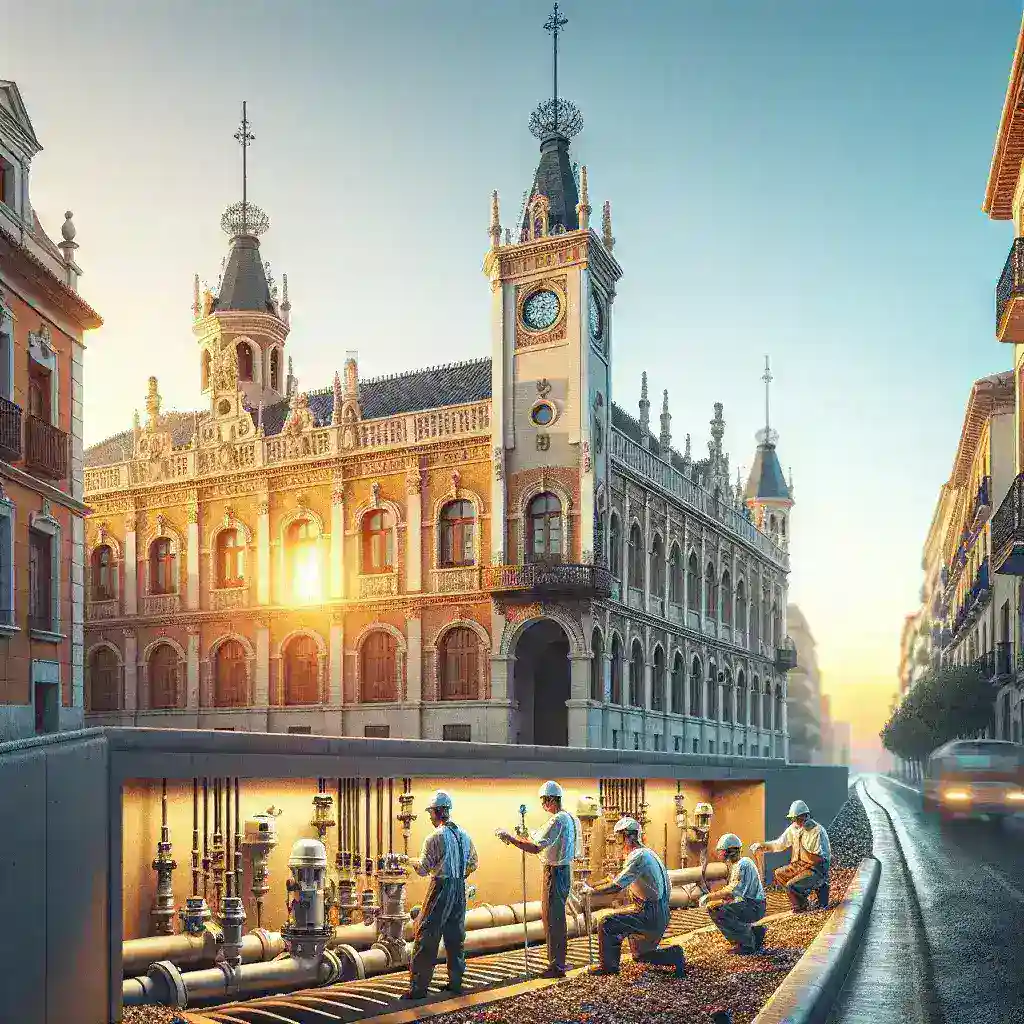 "Sensor inteligente instalado en alcantarillado por ayuntamiento español para mejorar la gestión de aguas residuales y prevenir inundaciones."