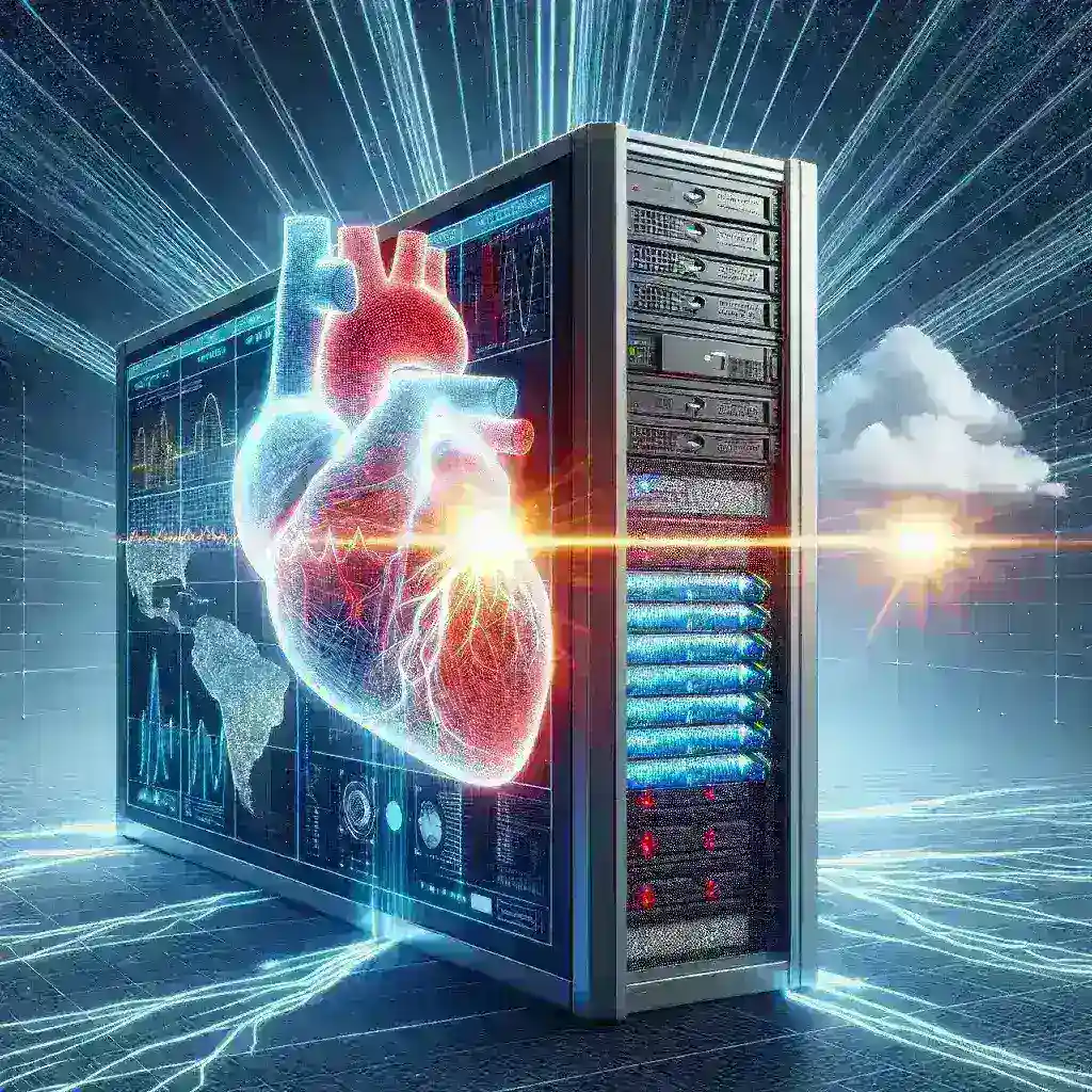 "Simulación del corazón y clima utilizando supercomputación española, mostrando visualizaciones detalladas de datos científicos y análisis computacionales."