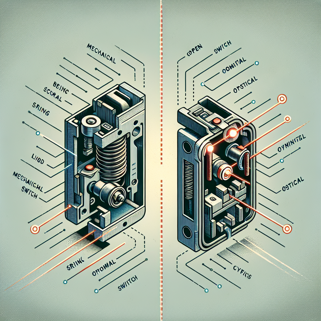 ¿Cuál es la diferencia entre los interruptores mecánicos y los ópticos?